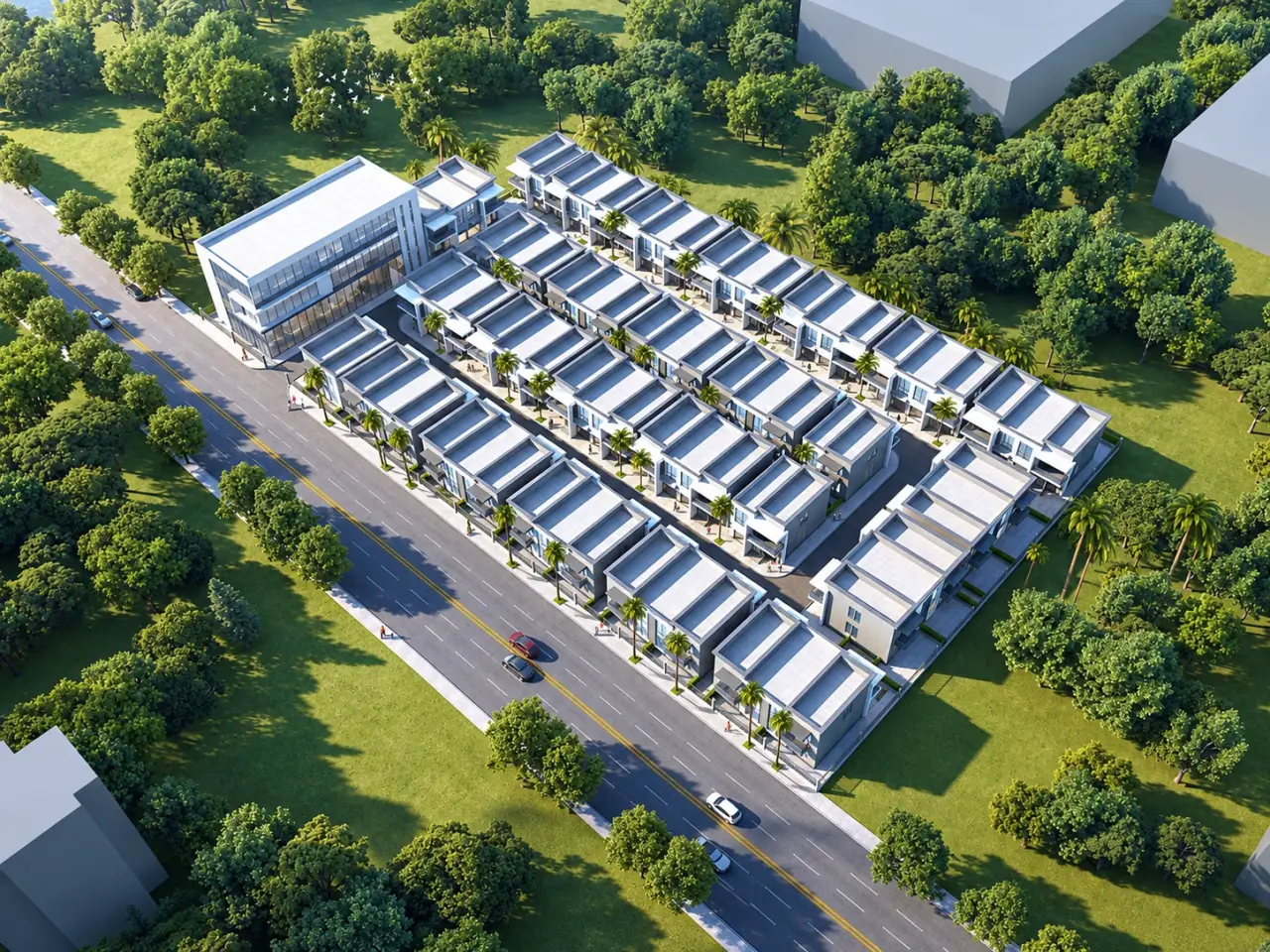 Architectural view of The Aseda Village