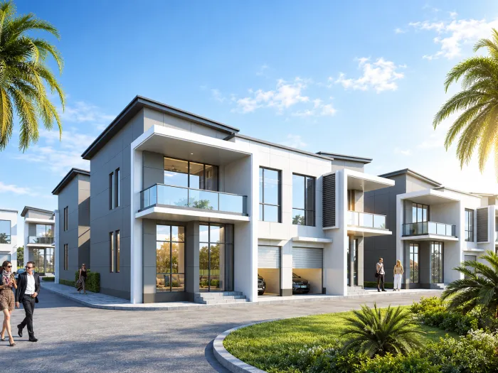 Exterior architectural render of a home at The Aseda Village