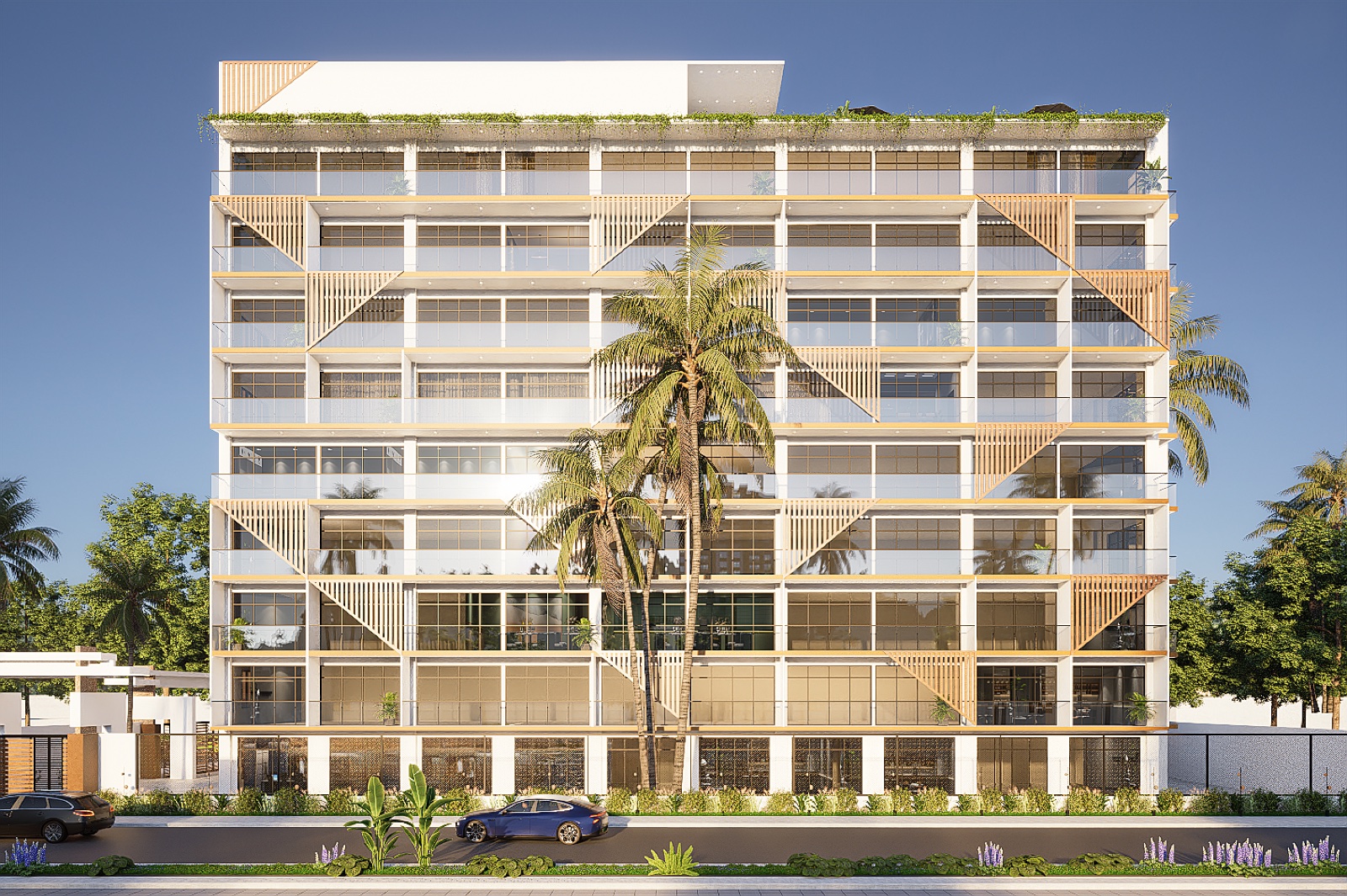Street-facing facade of Labone Heights